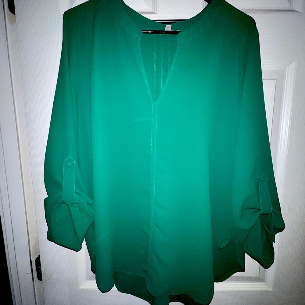 Green blouse